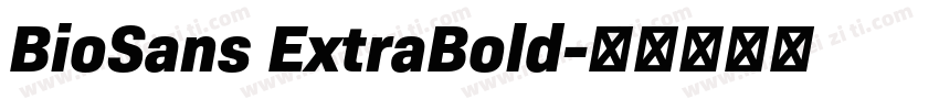BioSans ExtraBold字体转换